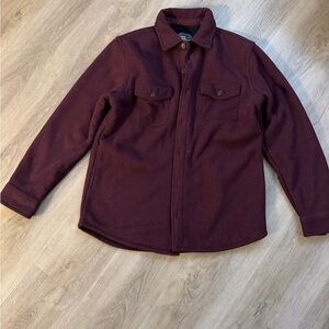 Men's Maroon Shirt Jacket